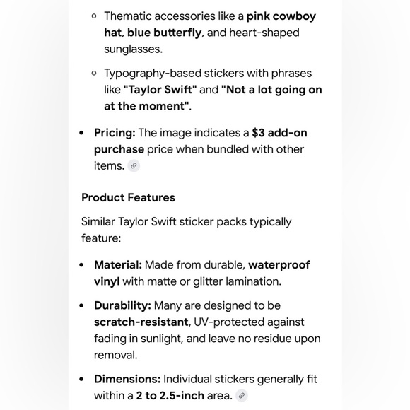 $3 Add-On 🆕Taylor Swift Sticker Bundle #4 - Picture 3 of 11